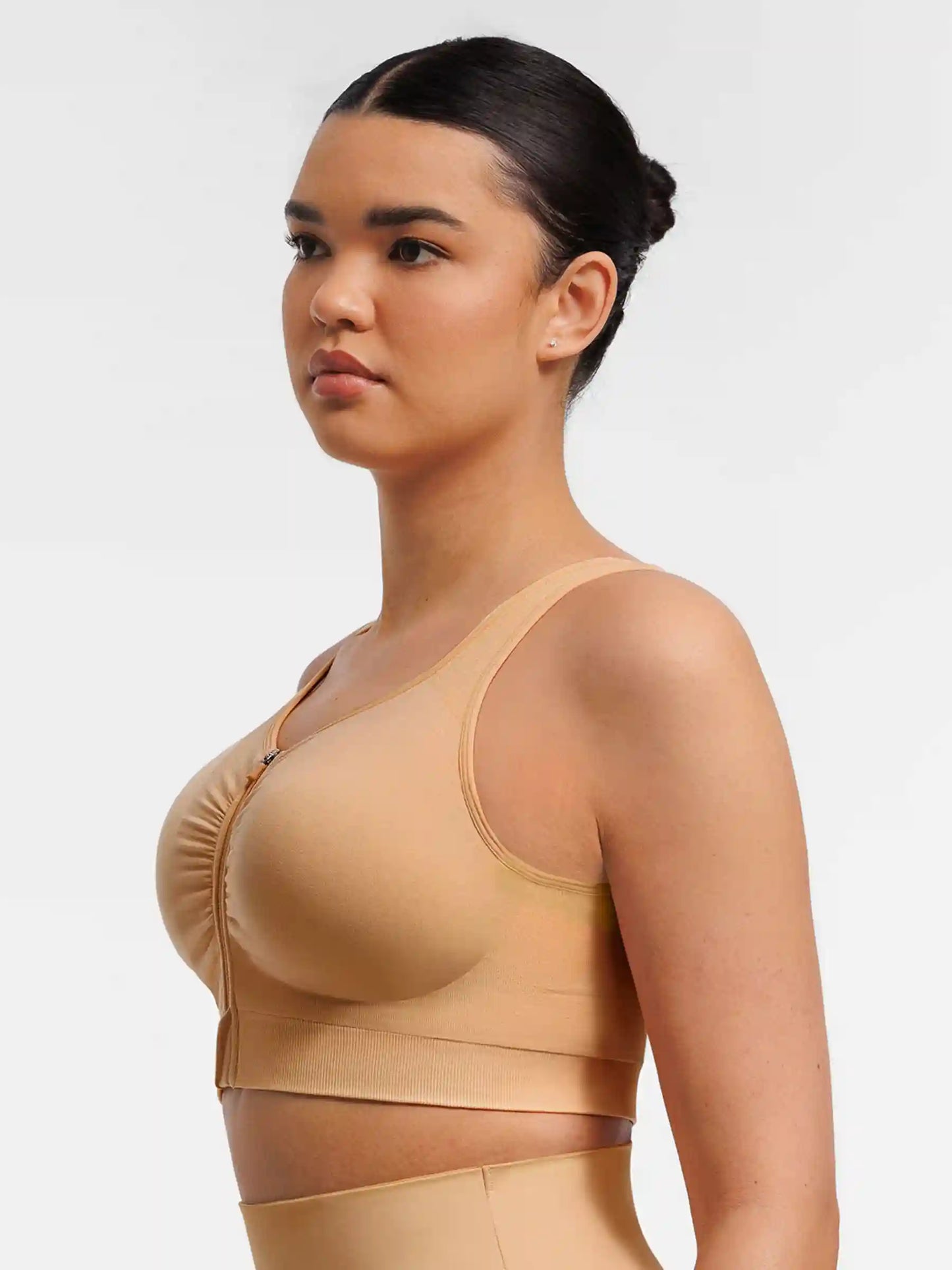 Seamless Front-Opening Zipper Bra