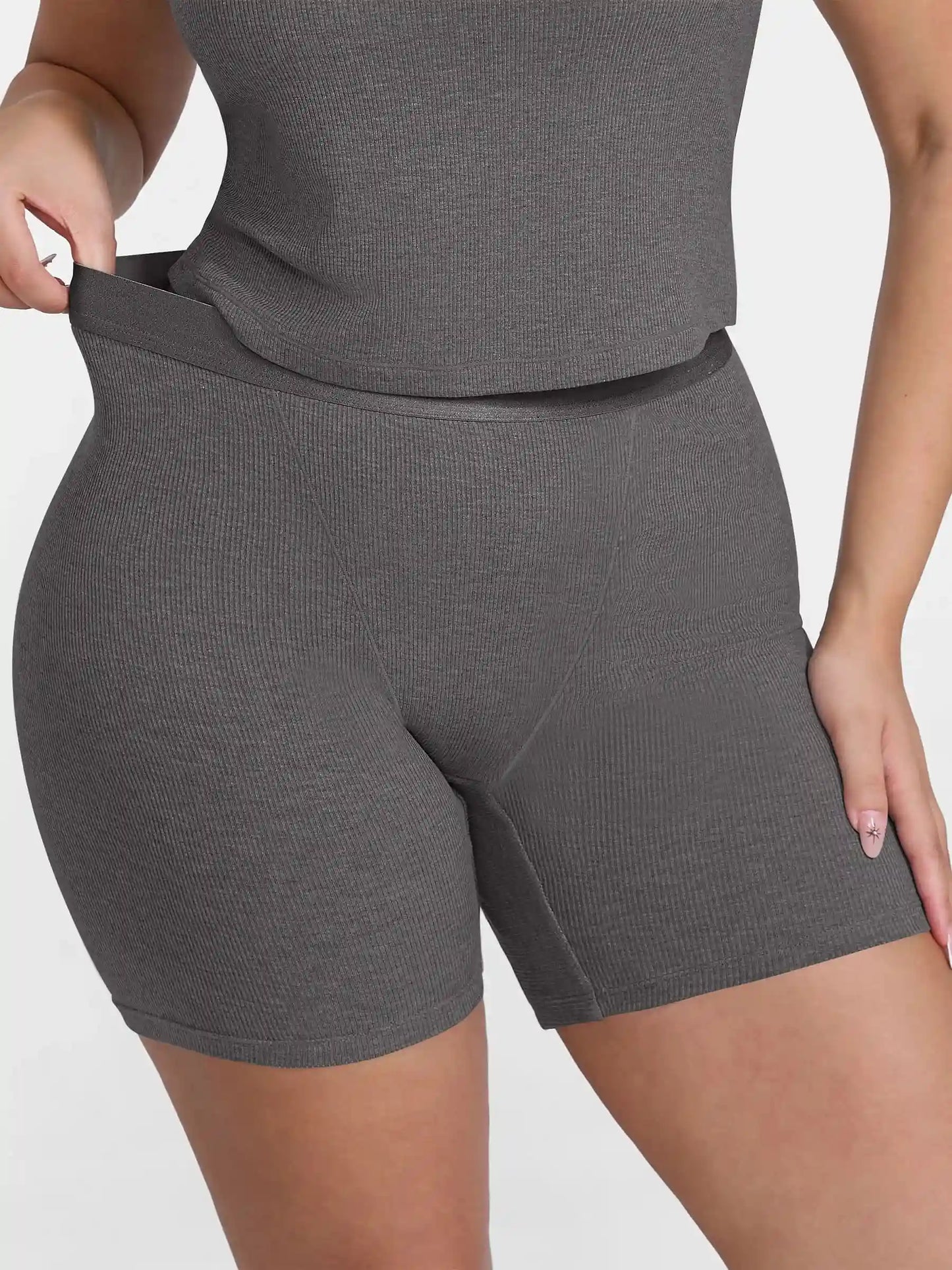 Ribbed Soft Cotton Boxer Short