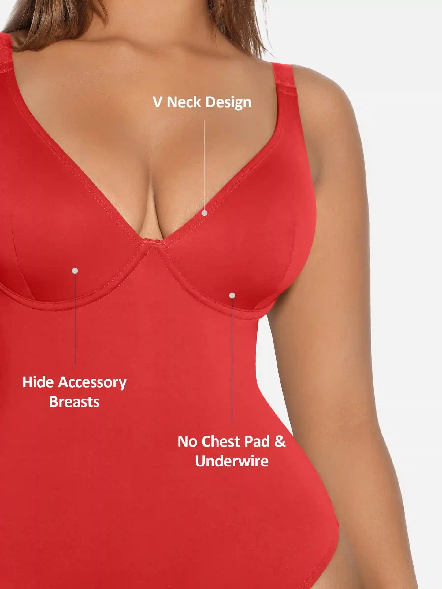 V-Neck Tummy Control Sculpt Bodysuit