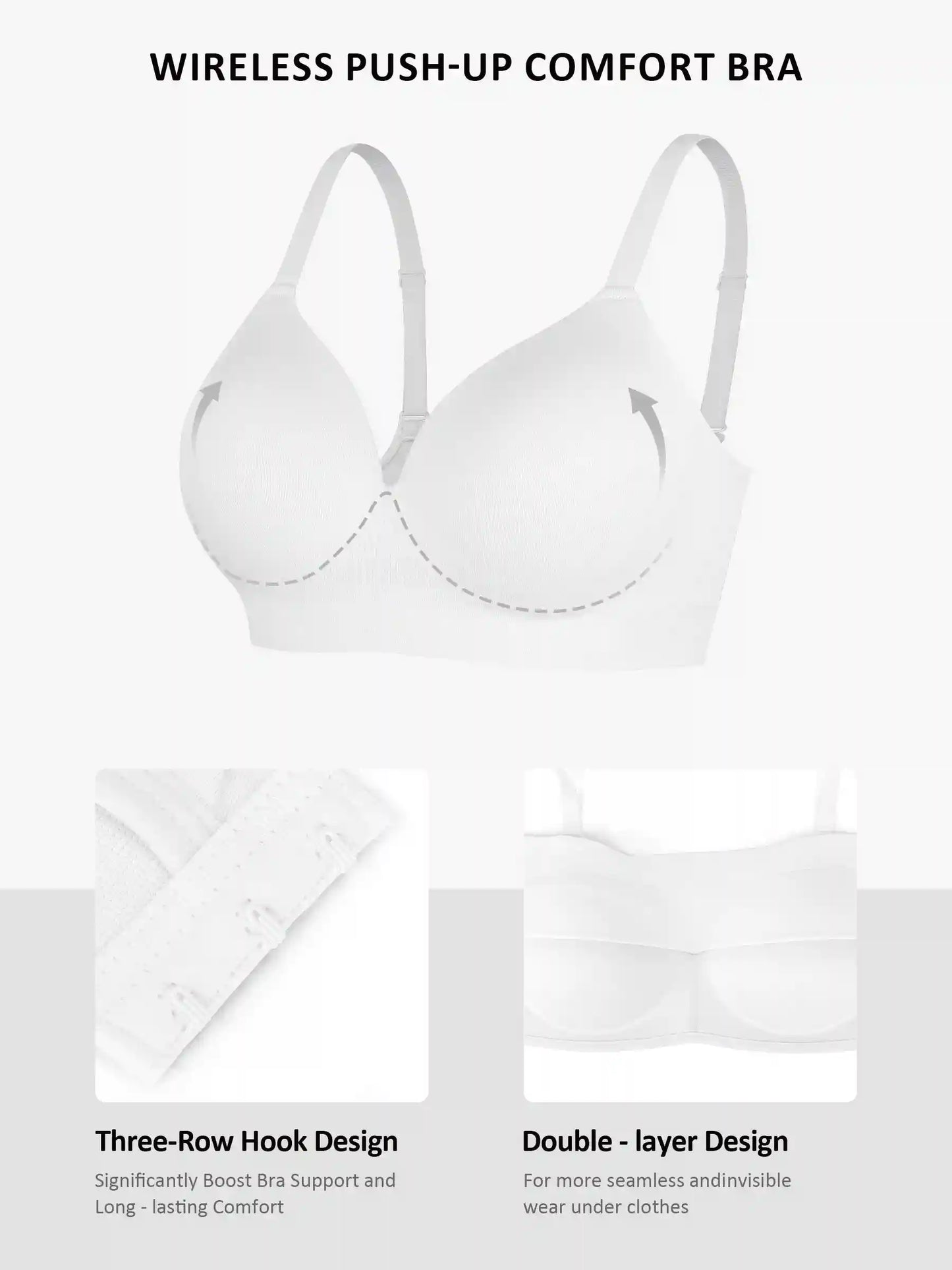 Push-Up Full Coverage Wireless Bra Bundle