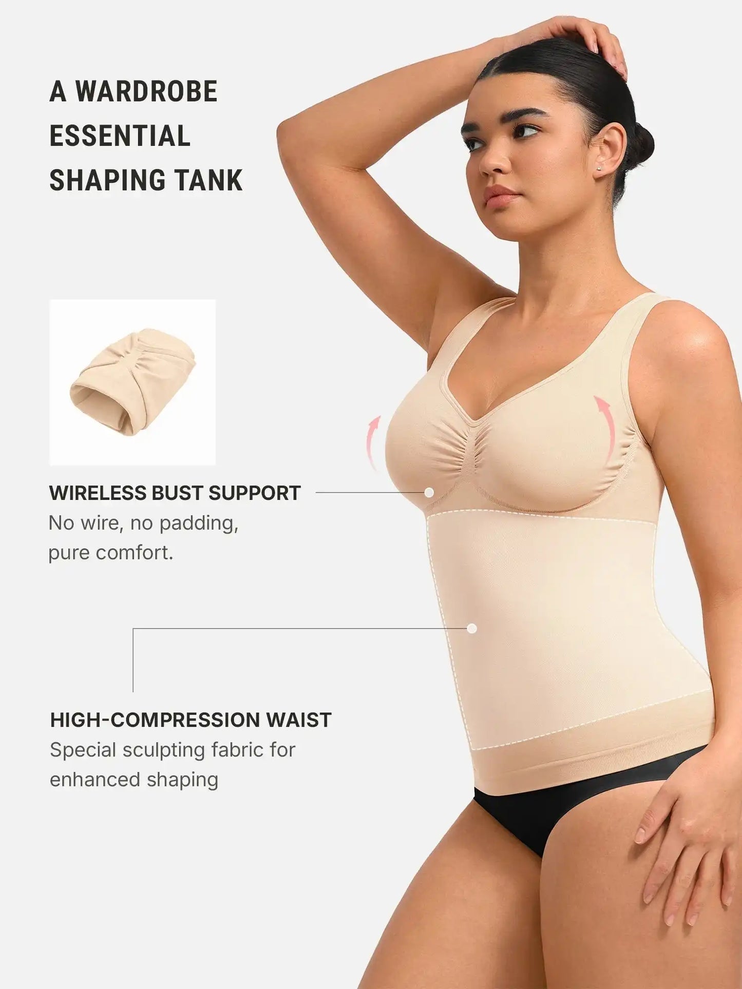 Seamless Everyday Tummy Control Wide Strap Tank Top