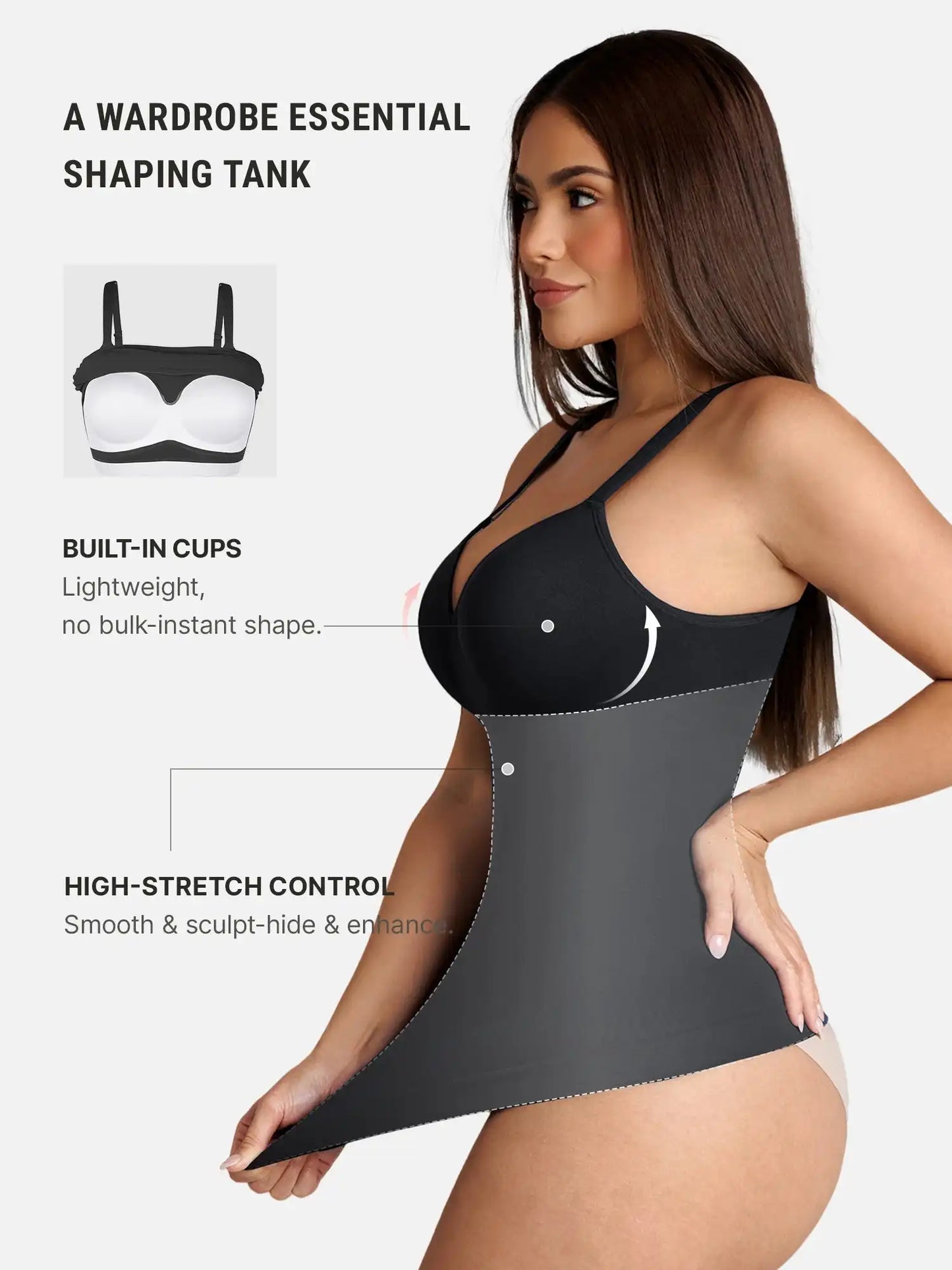 Seamless Built-In Bra Cami Top