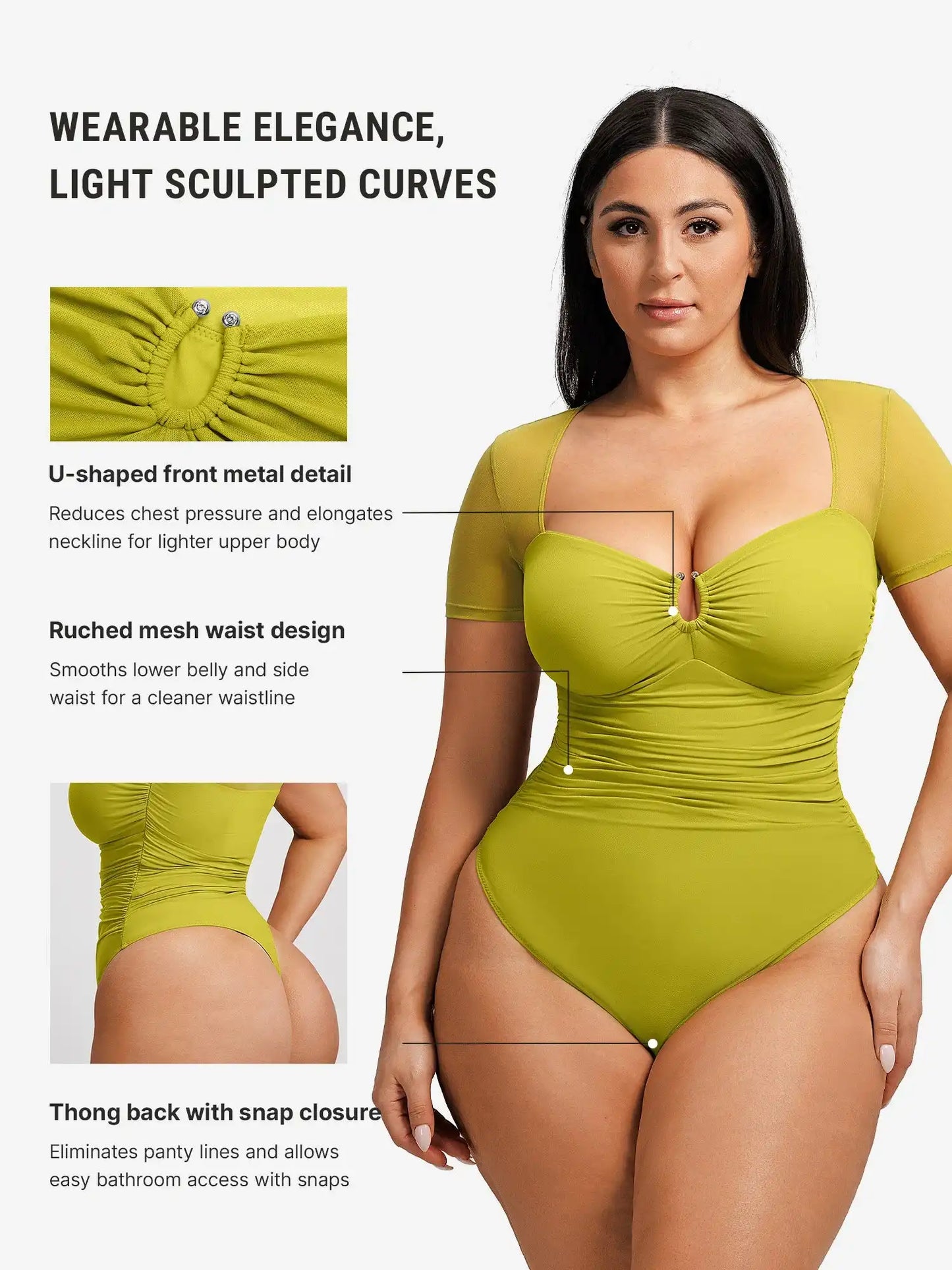 Ultra-Fine Mesh Classic Thong Bodysuit