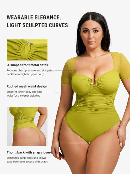 Ultra-Fine Mesh Classic Thong Bodysuit