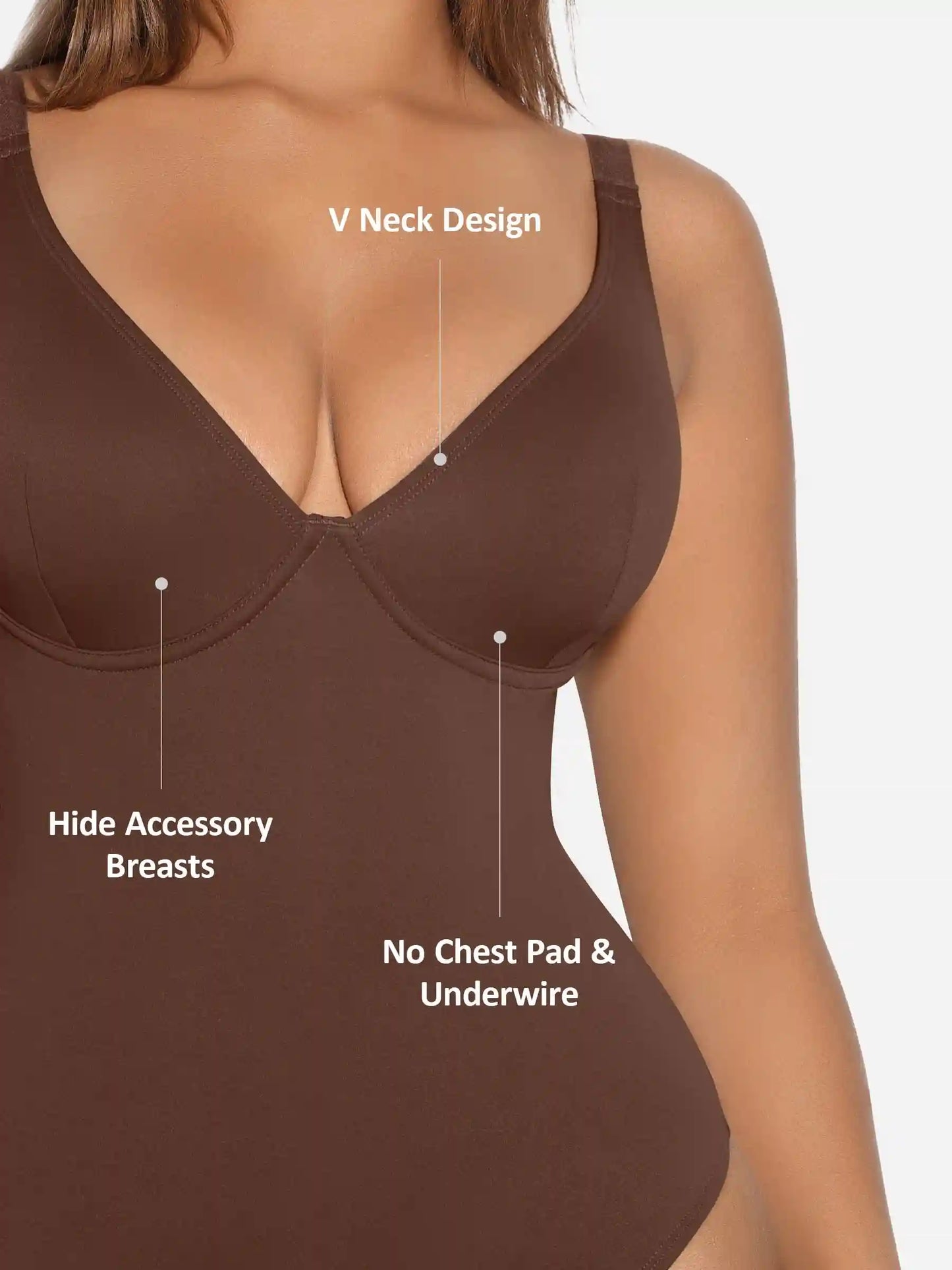 V-Neck Tummy Control Sculpt Bodysuit