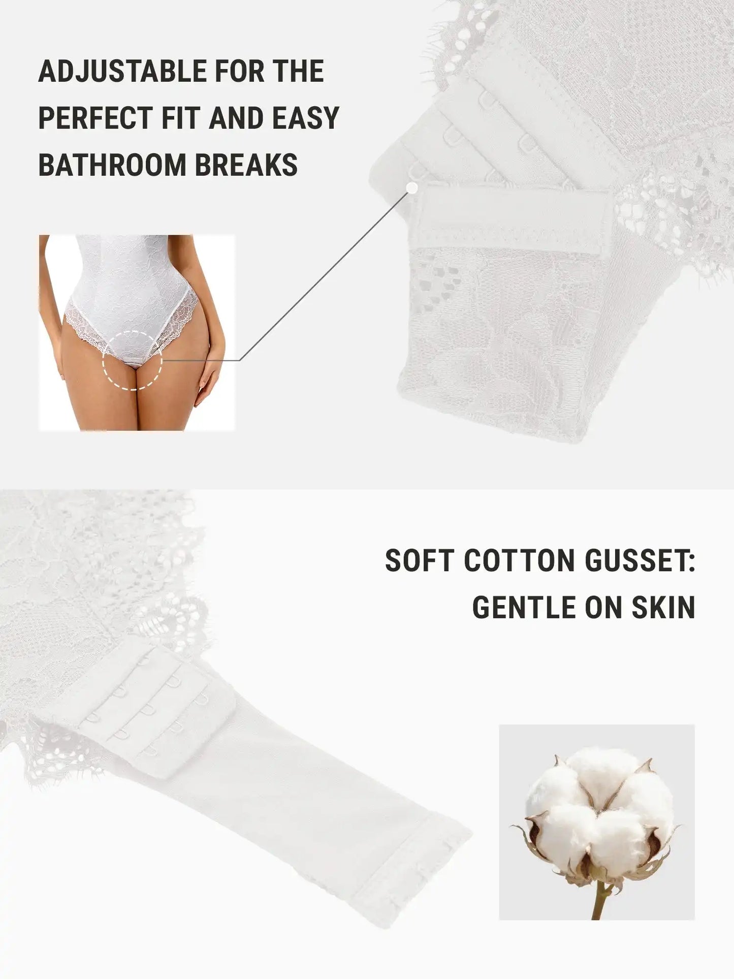 Lace V-Neck Breathable Bodysuit