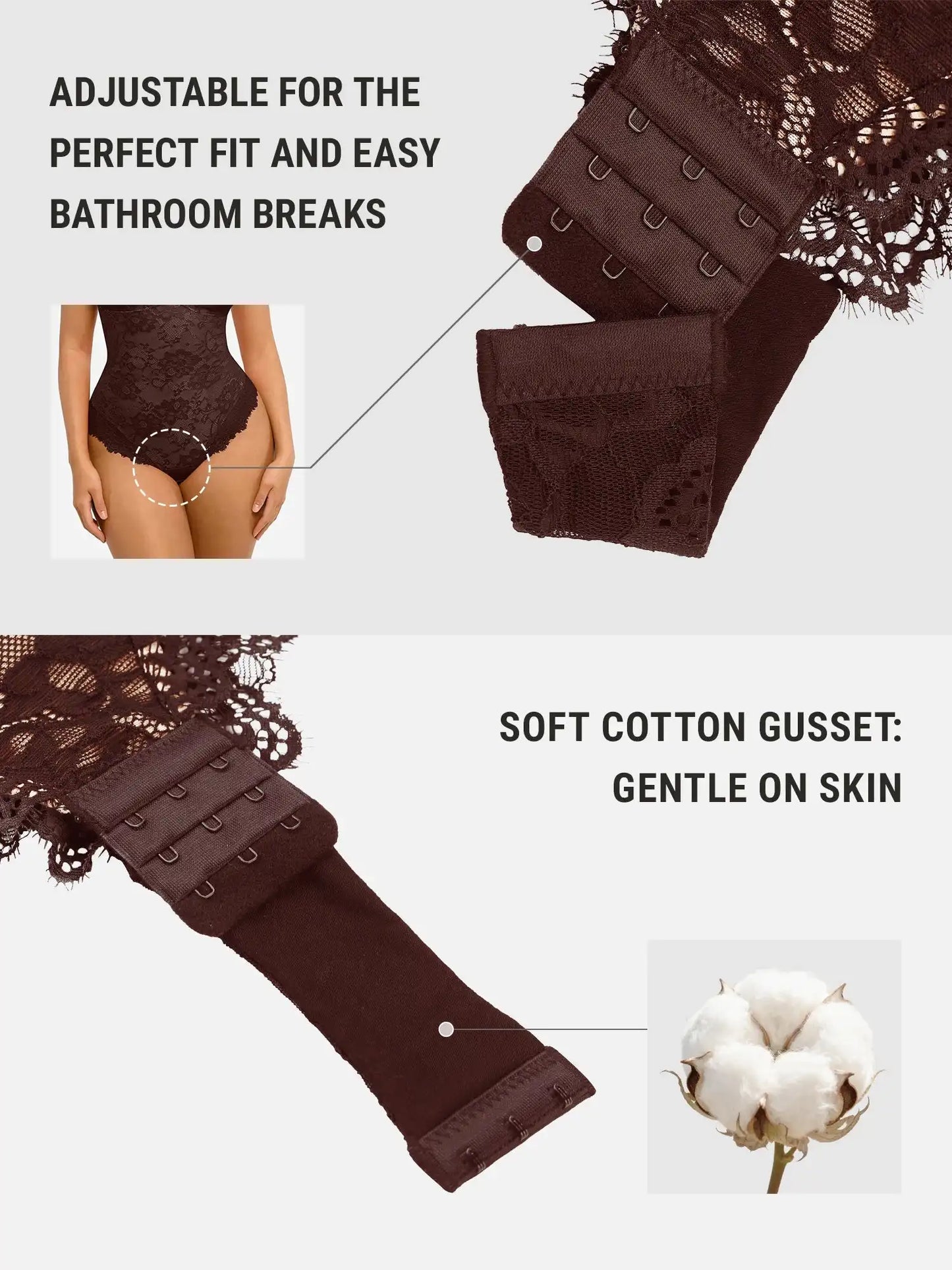 Lace V-Neck Breathable Bodysuit