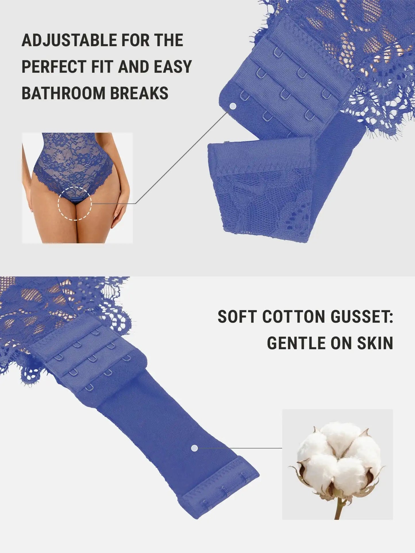 Lace V-Neck Breathable Bodysuit