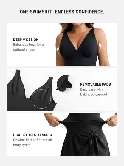 Tummy Control Removable Pads Swimsuit