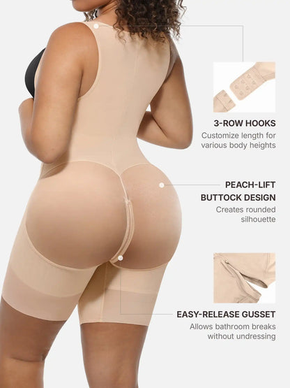 V-Shaped Faja Tummy Control Butt Lift Bodysuit
