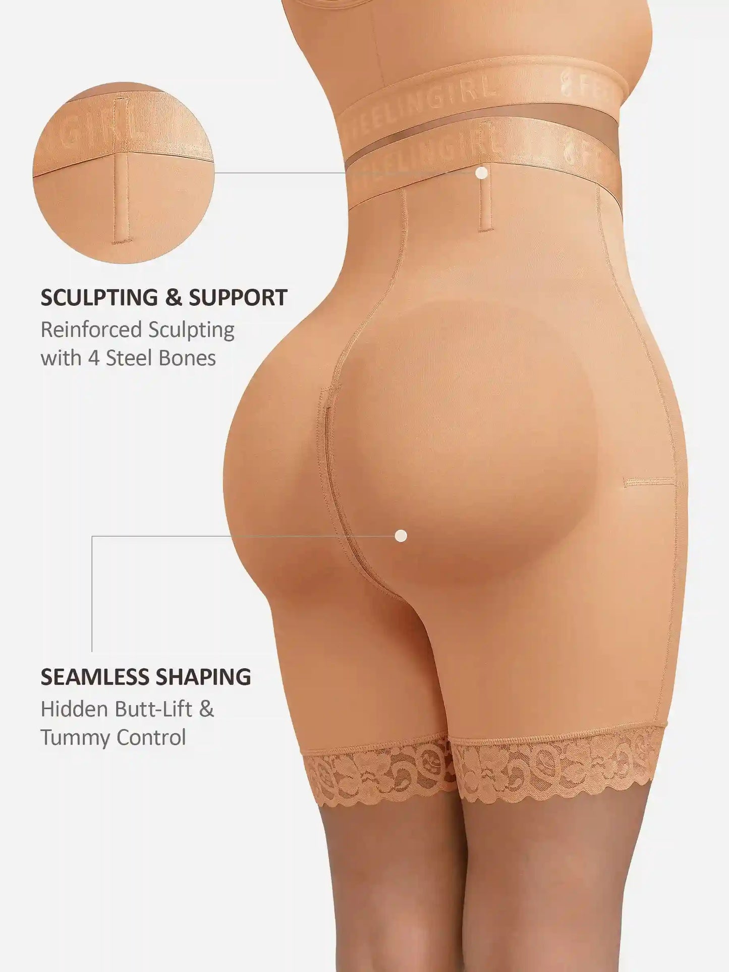 Butt Lift High-Waist Shaper Shorts