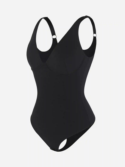 V-Neck Tummy Control Sculpt Bodysuit