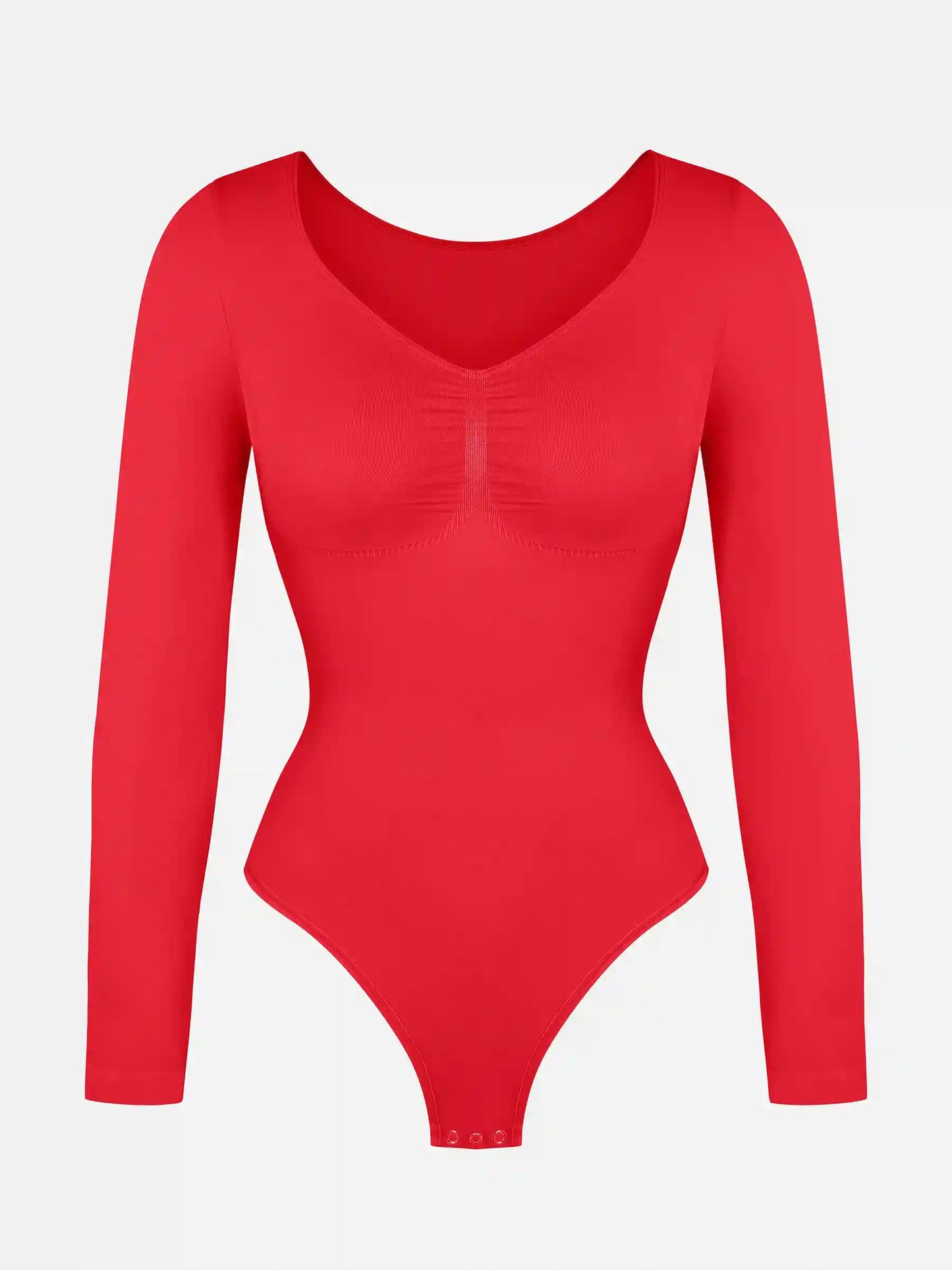 Seamless Long Sleeve Tummy Control Thong Bodysuit
