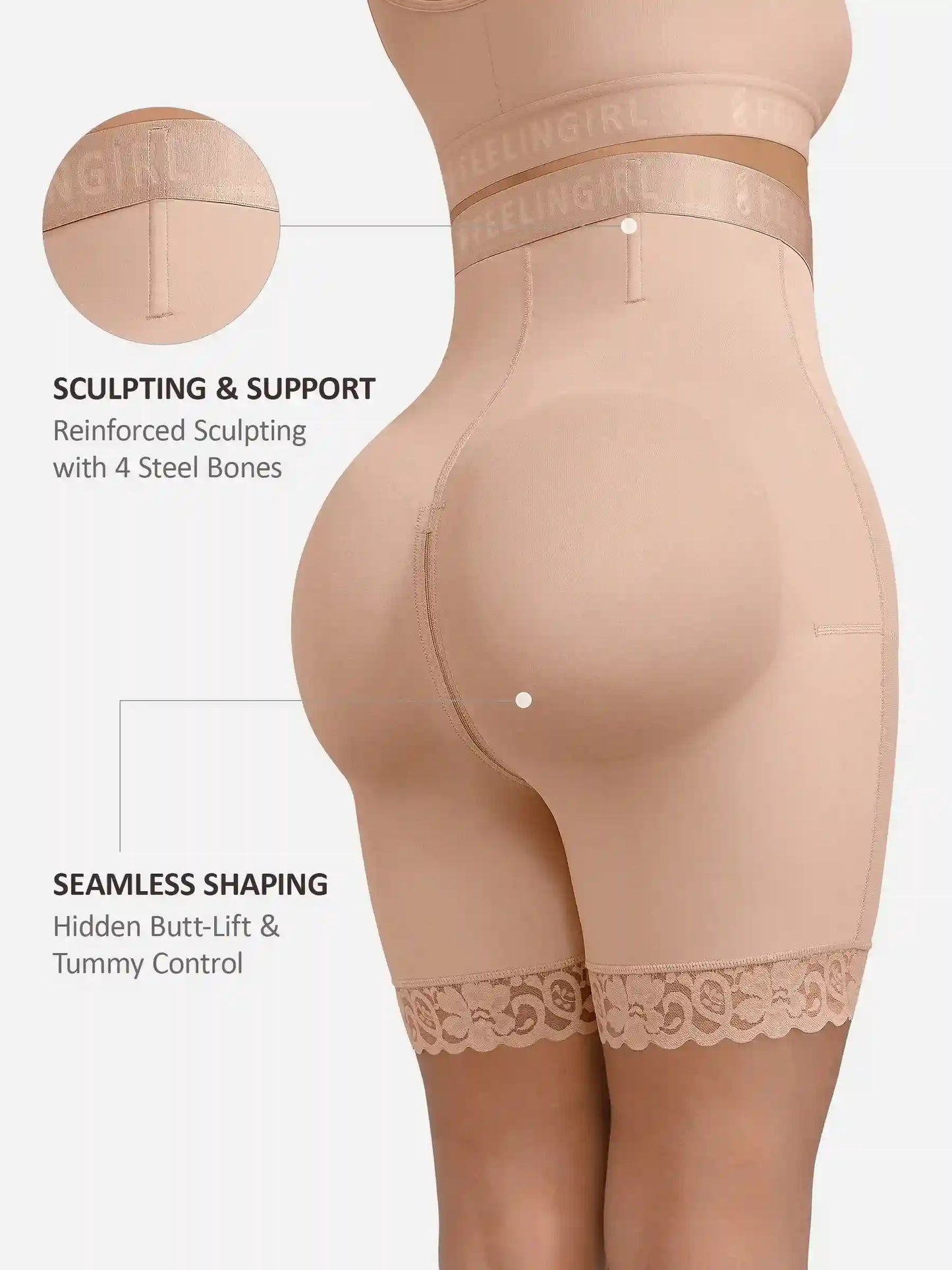 Butt Lift High-Waist Shaper Shorts