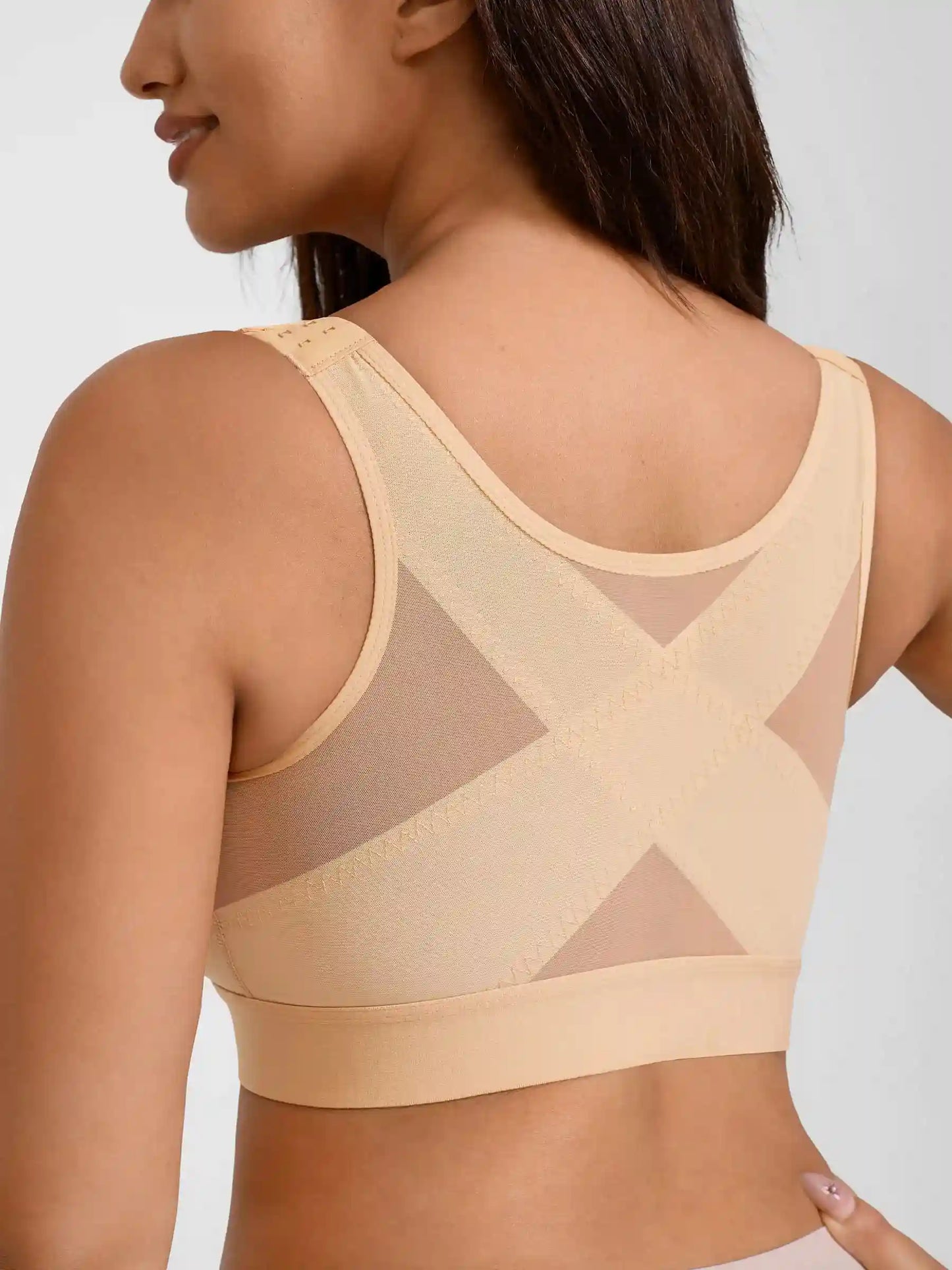 Support Front-Closure Breathable Bra