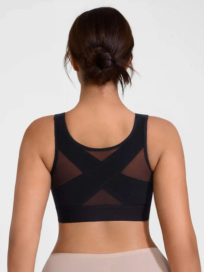 Support Front-Closure Breathable Bra