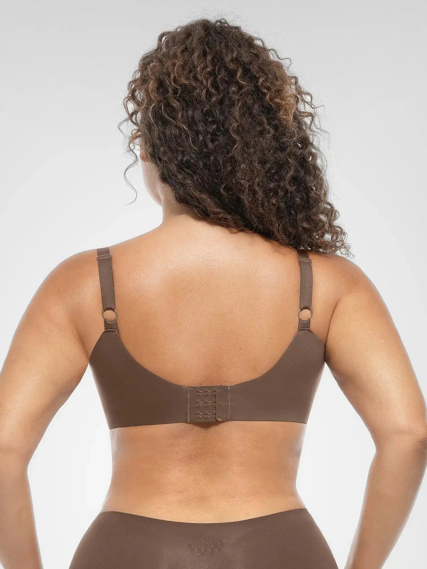 Adjustable-Strap Underwire Deep V-neck Bra