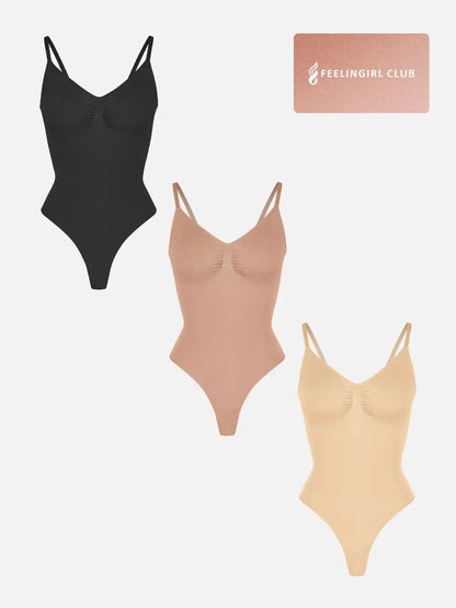 3-Pack Tummy Control Seamless Bodysuit Bundle