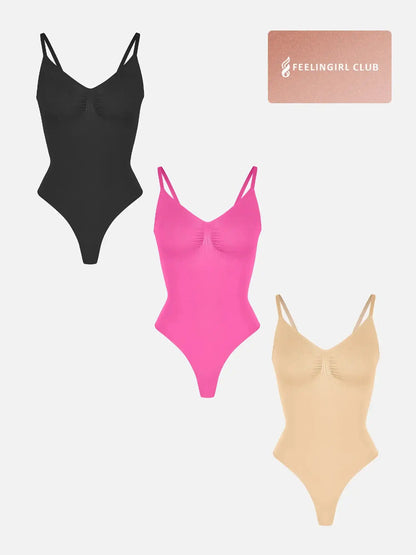 3-Pack Tummy Control Seamless Bodysuit Bundle