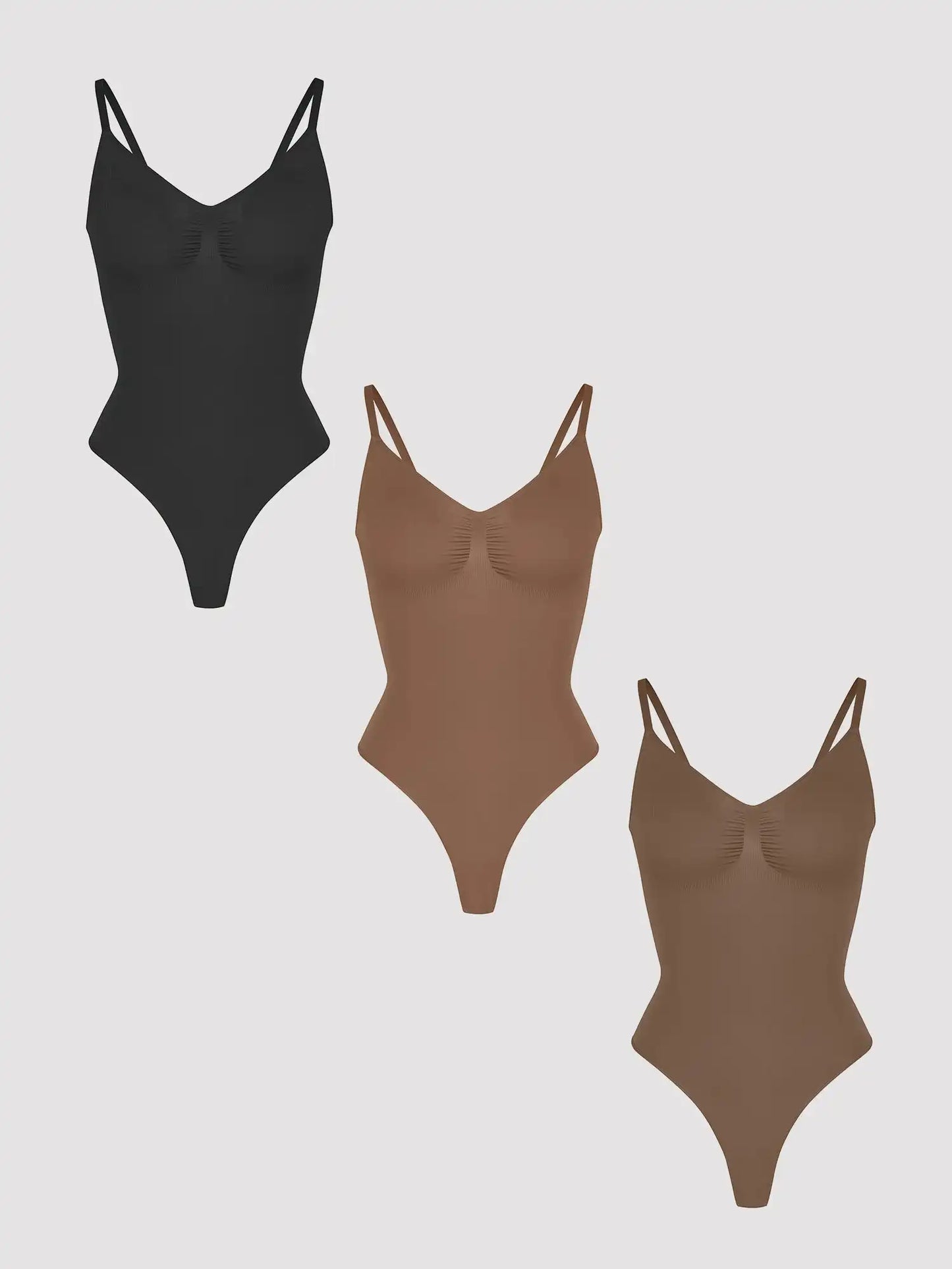 3-Pack Tummy Control Seamless Bodysuit Bundle
