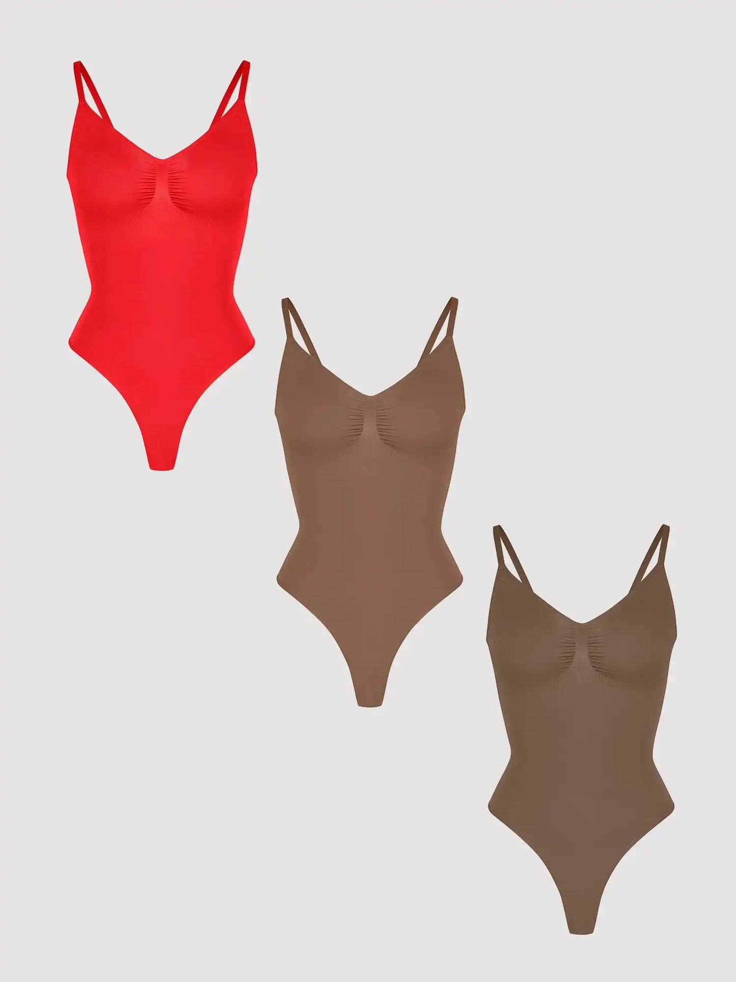 3-Pack Tummy Control Seamless Bodysuit Bundle