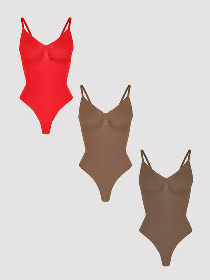 3-Pack Tummy Control Seamless Bodysuit Bundle