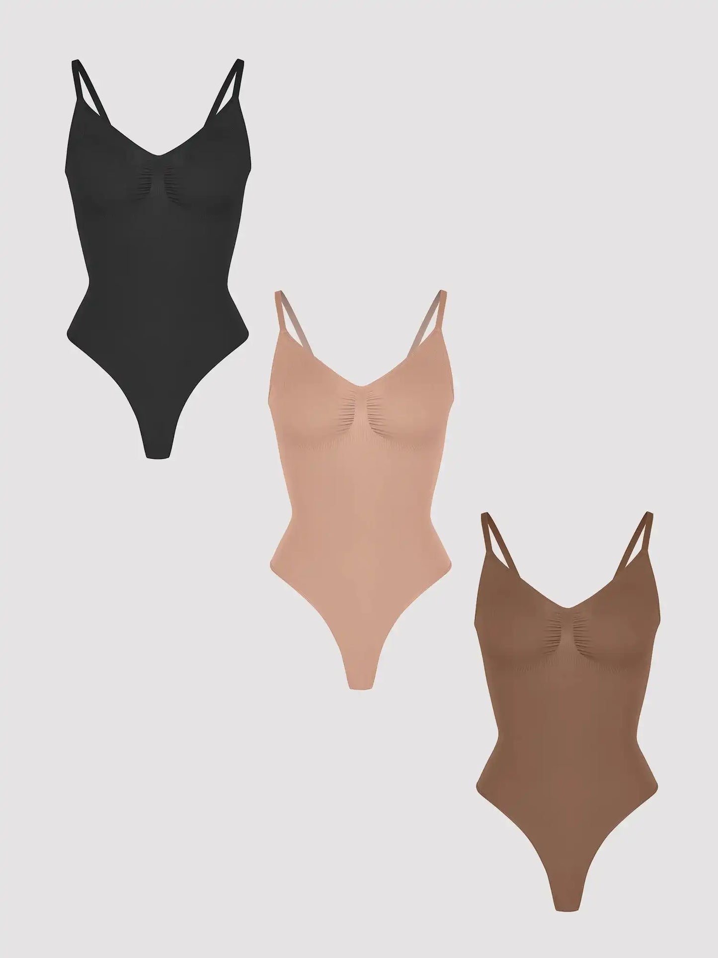 3-Pack Tummy Control Seamless Bodysuit Bundle