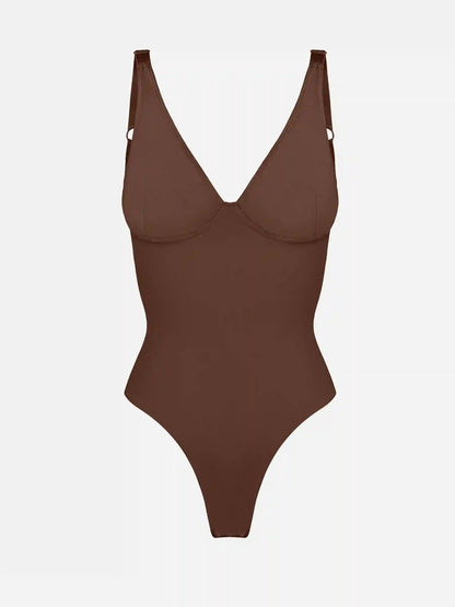 V-Neck Tummy Control Sculpt Bodysuit