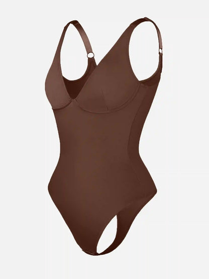 V-Neck Tummy Control Sculpt Bodysuit