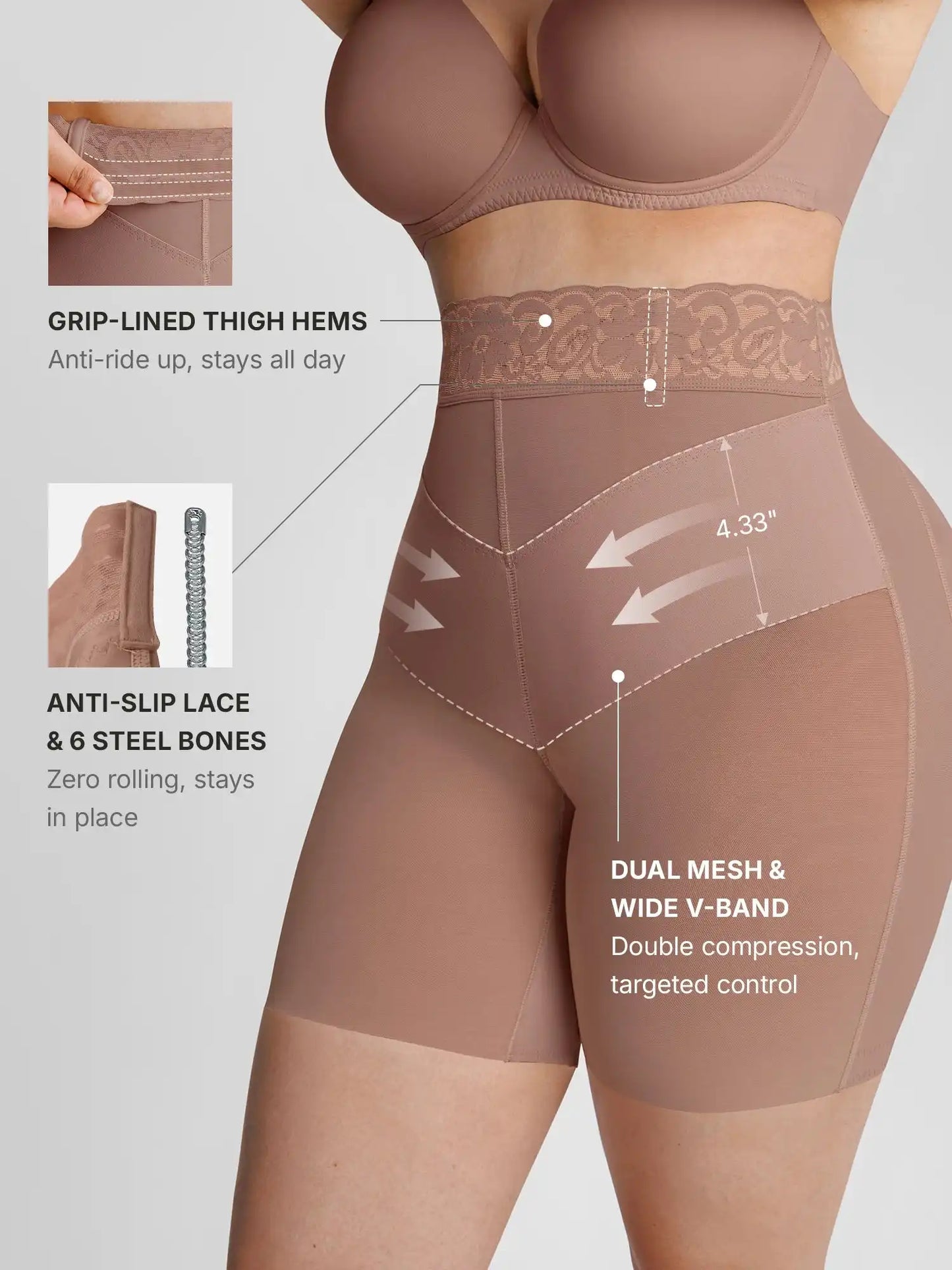 Butt Lift Ultra-Stretch V-Band Shaper Short