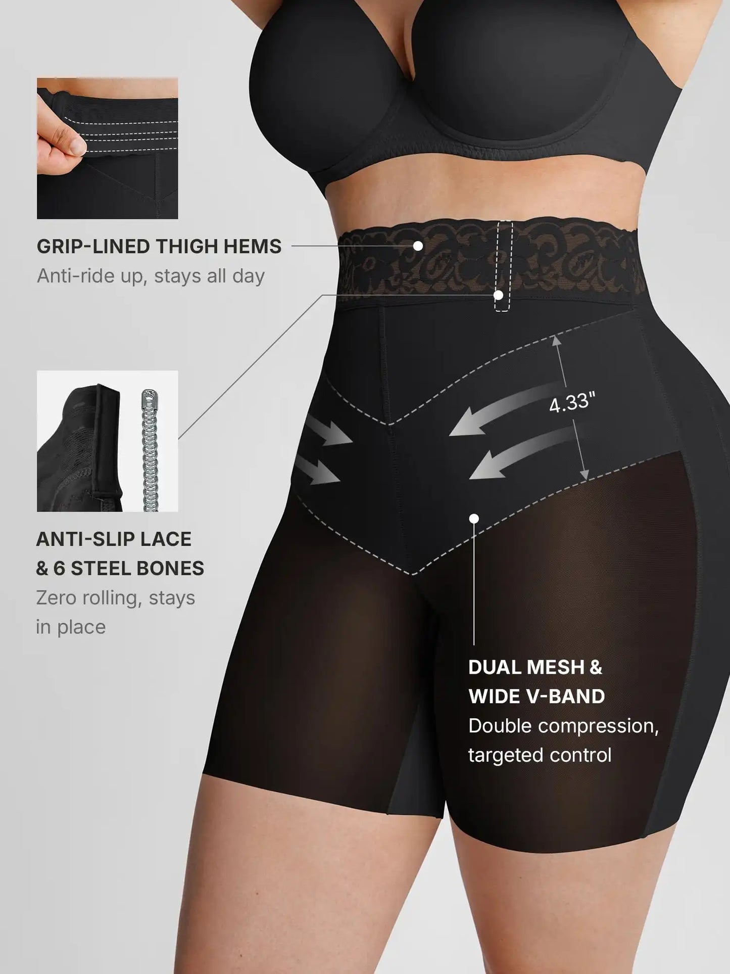Butt Lift Ultra-Stretch V-Band Shaper Short