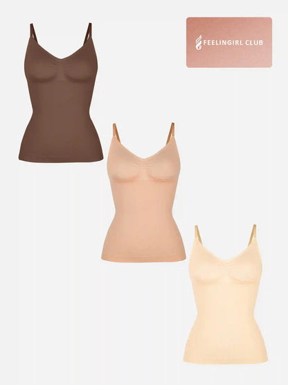 3-Pack Bust Support Waist Control Shape Tank Top Bundle