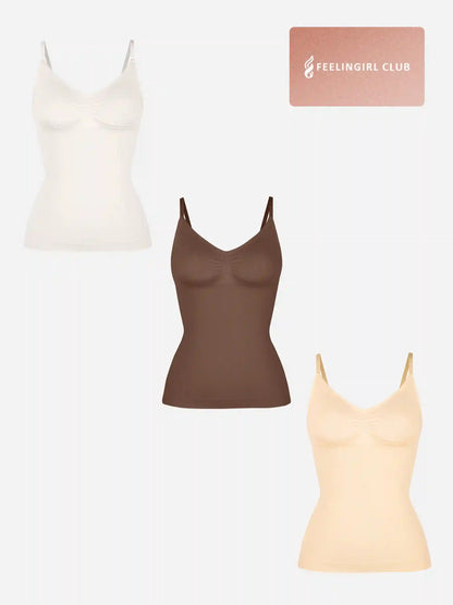 3-Pack Bust Support Waist Control Shape Tank Top Bundle