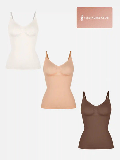3-Pack Bust Support Waist Control Shape Tank Top Bundle