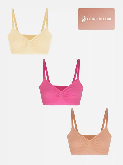 3-Pack Seamless Smooth Wireless Bra Bundle