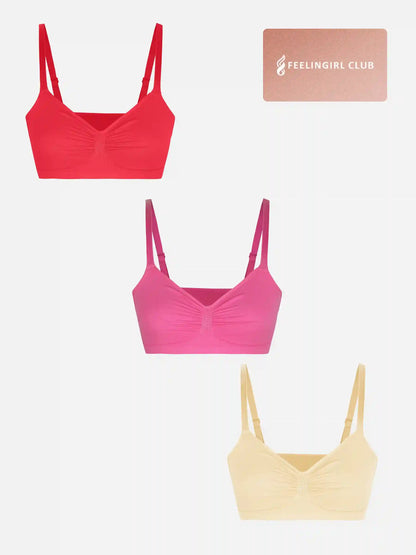 3-Pack Seamless Smooth Wireless Bra Bundle