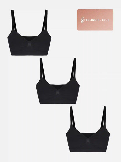 3-Pack Seamless Smooth Wireless Bra Bundle