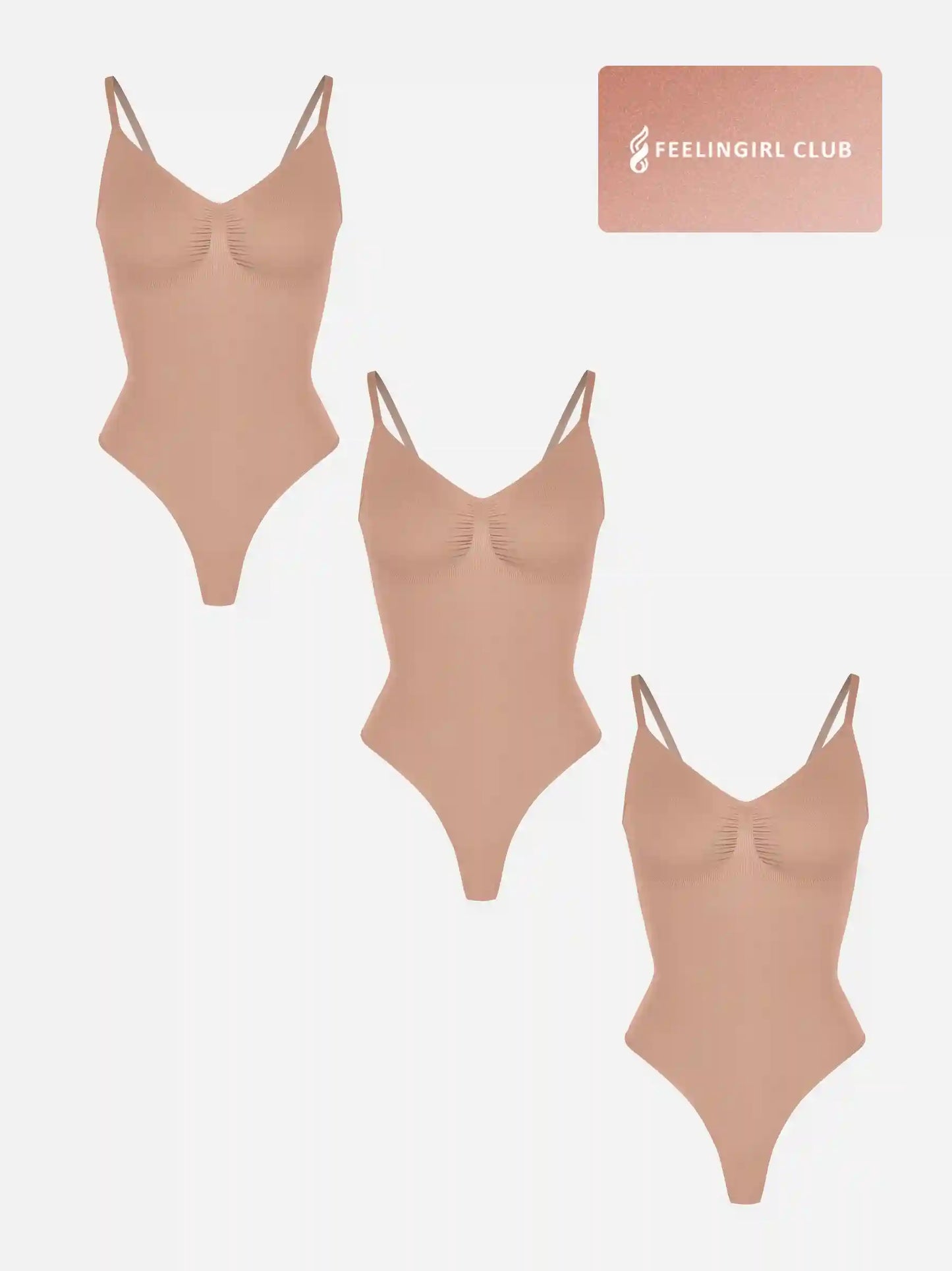 3-Pack Tummy Control Seamless Bodysuit Bundle