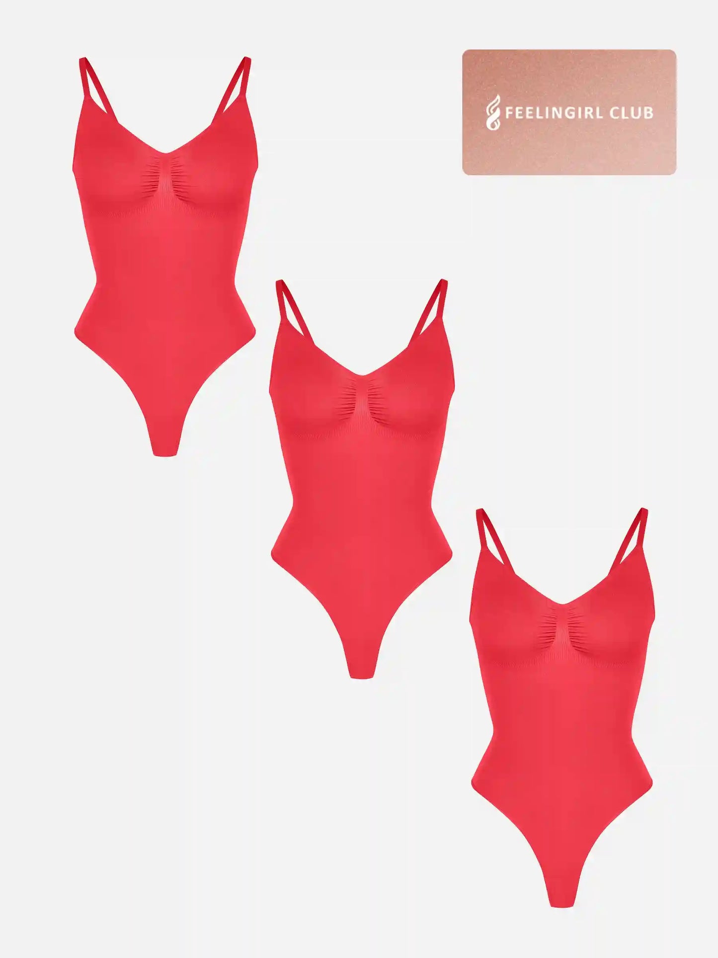 3-Pack Tummy Control Seamless Bodysuit Bundle