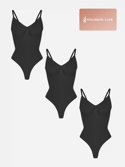 3-Pack Tummy Control Seamless Bodysuit Bundle