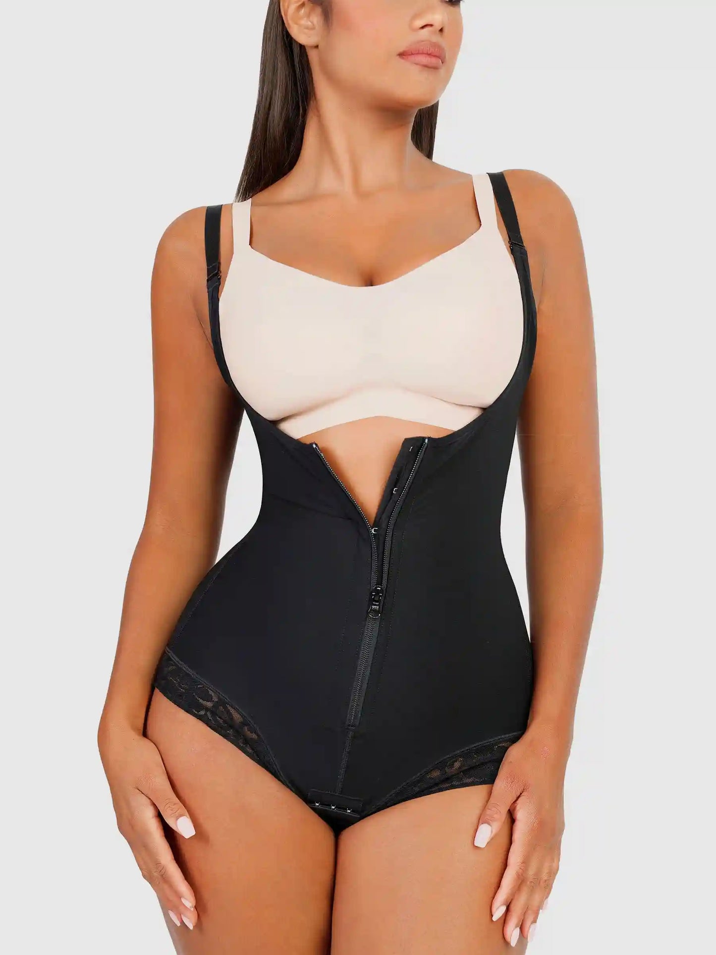U-Plunge Adjustable Front Zipper Shapewear