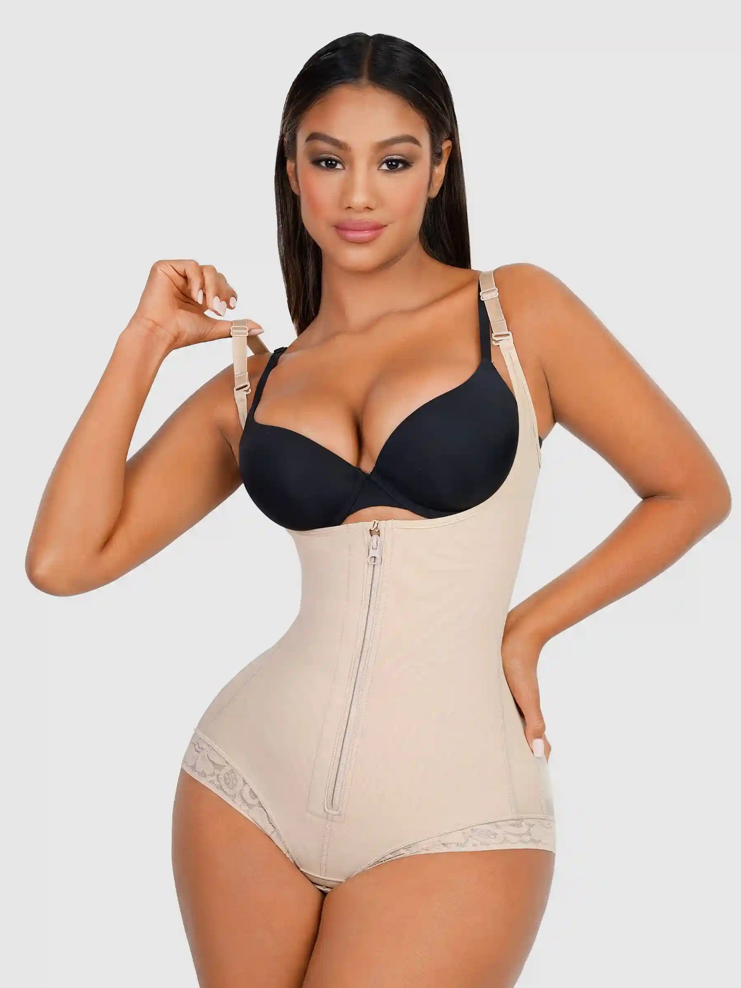 U-Plunge Adjustable Front Zipper Shapewear