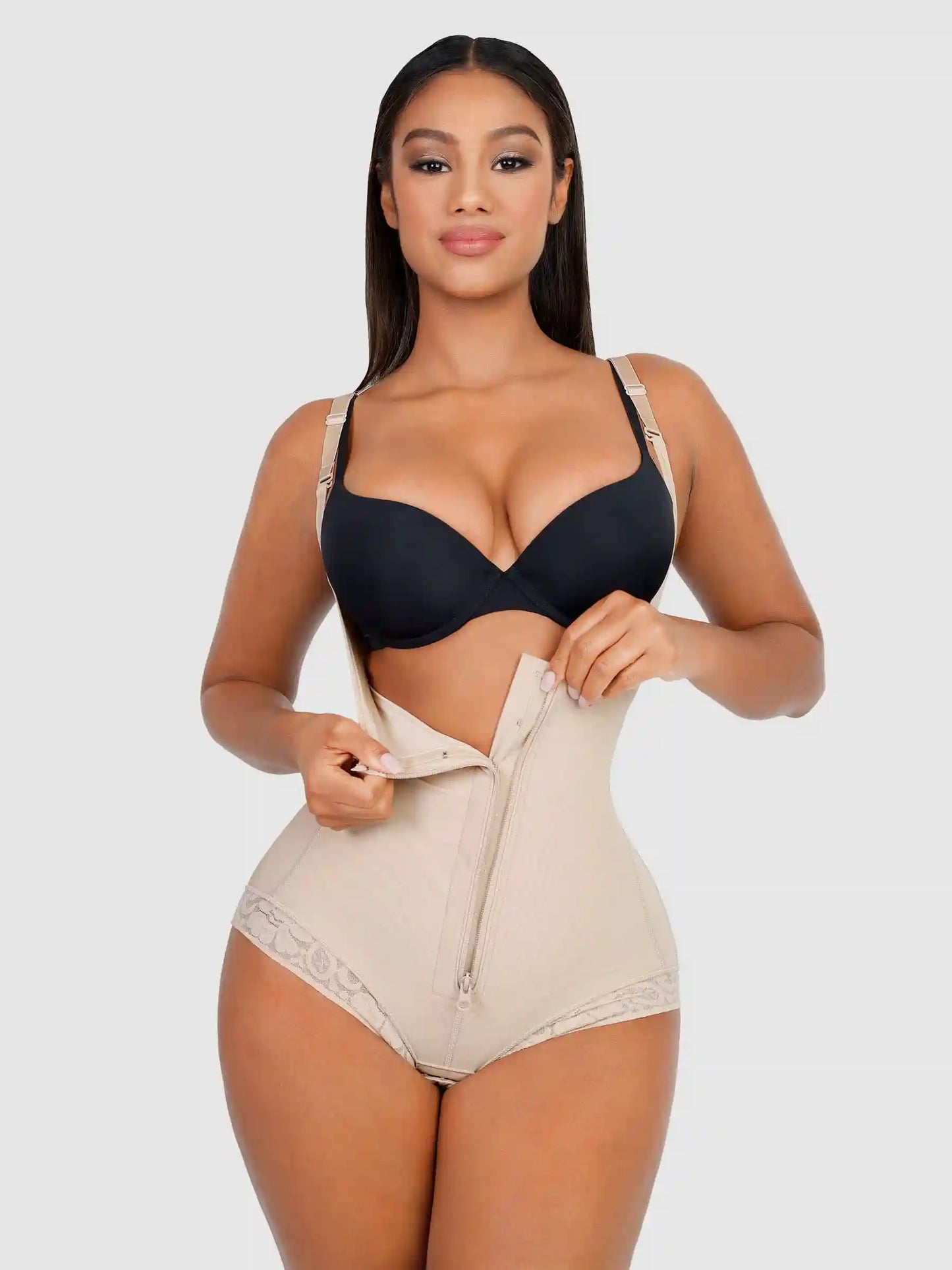 U-Plunge Adjustable Front Zipper Shapewear