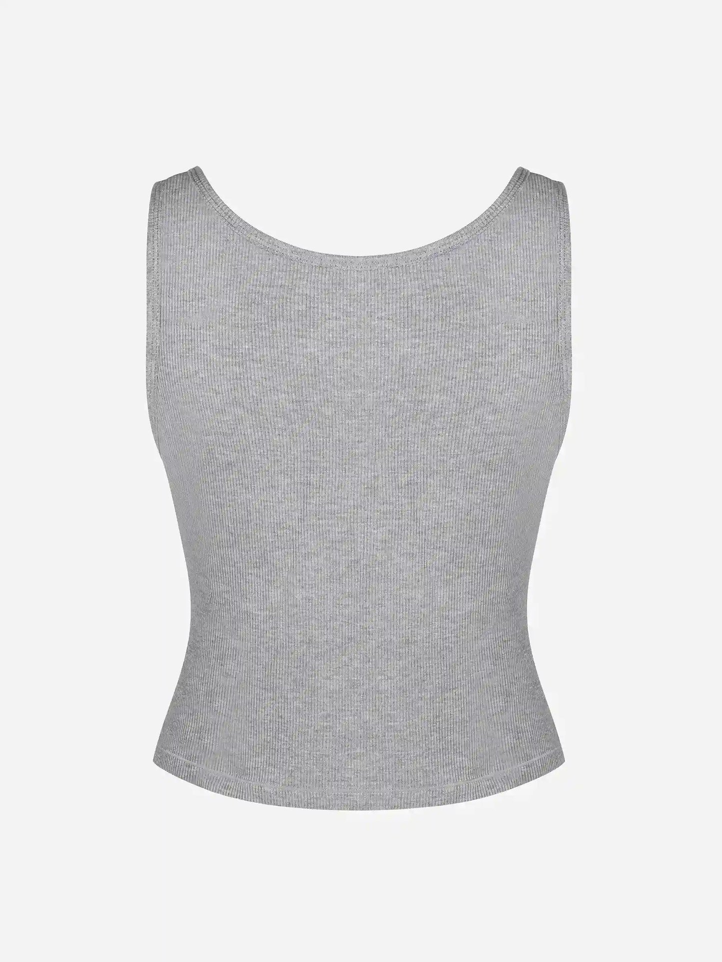 Ribbed Square-Neck Lounge Tank Top