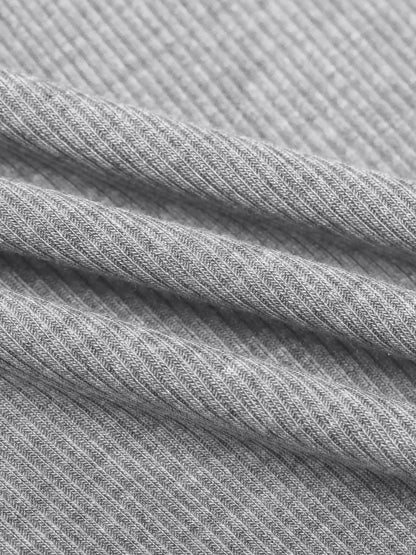 Ribbed Square-Neck Lounge Tank Top