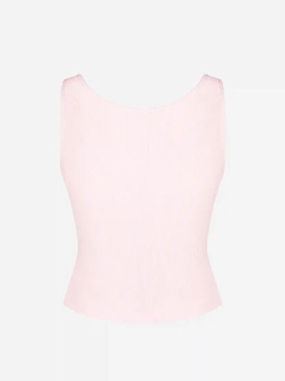 Ribbed Square-Neck Lounge Tank Top