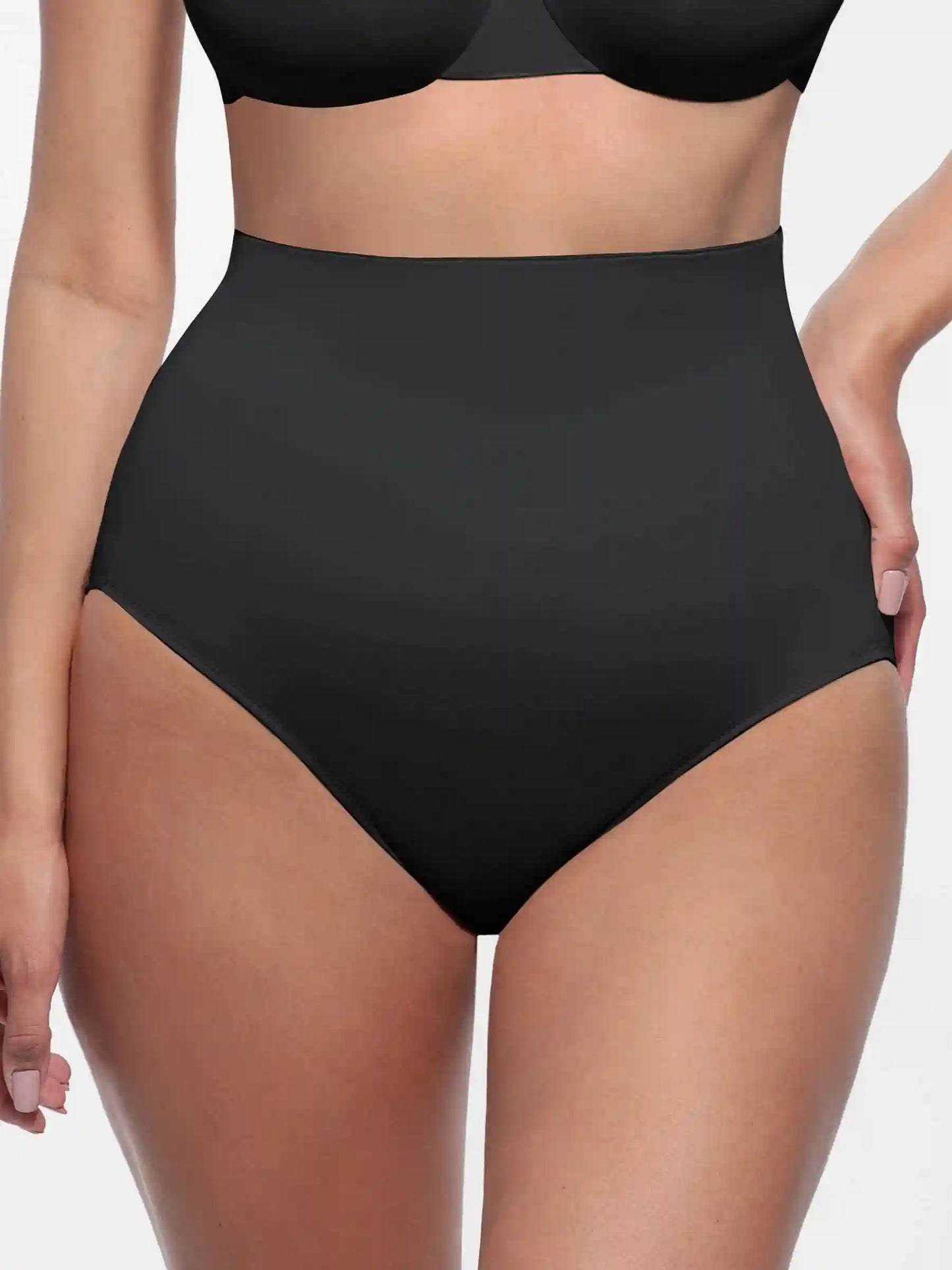 Built-in Elastic Mid-Waist Shaping Panties
