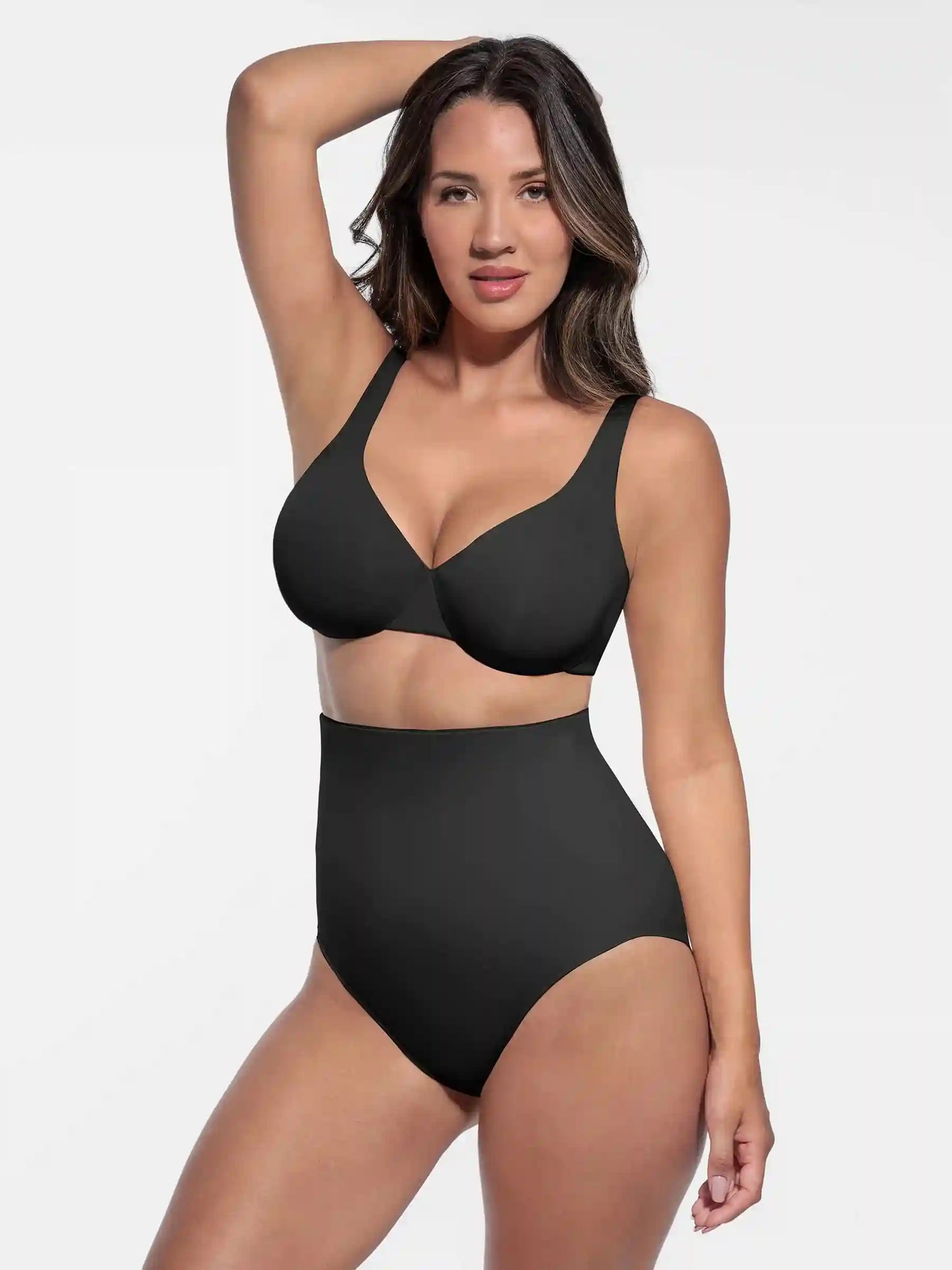 Built-in Elastic Mid-Waist Shaping Panties
