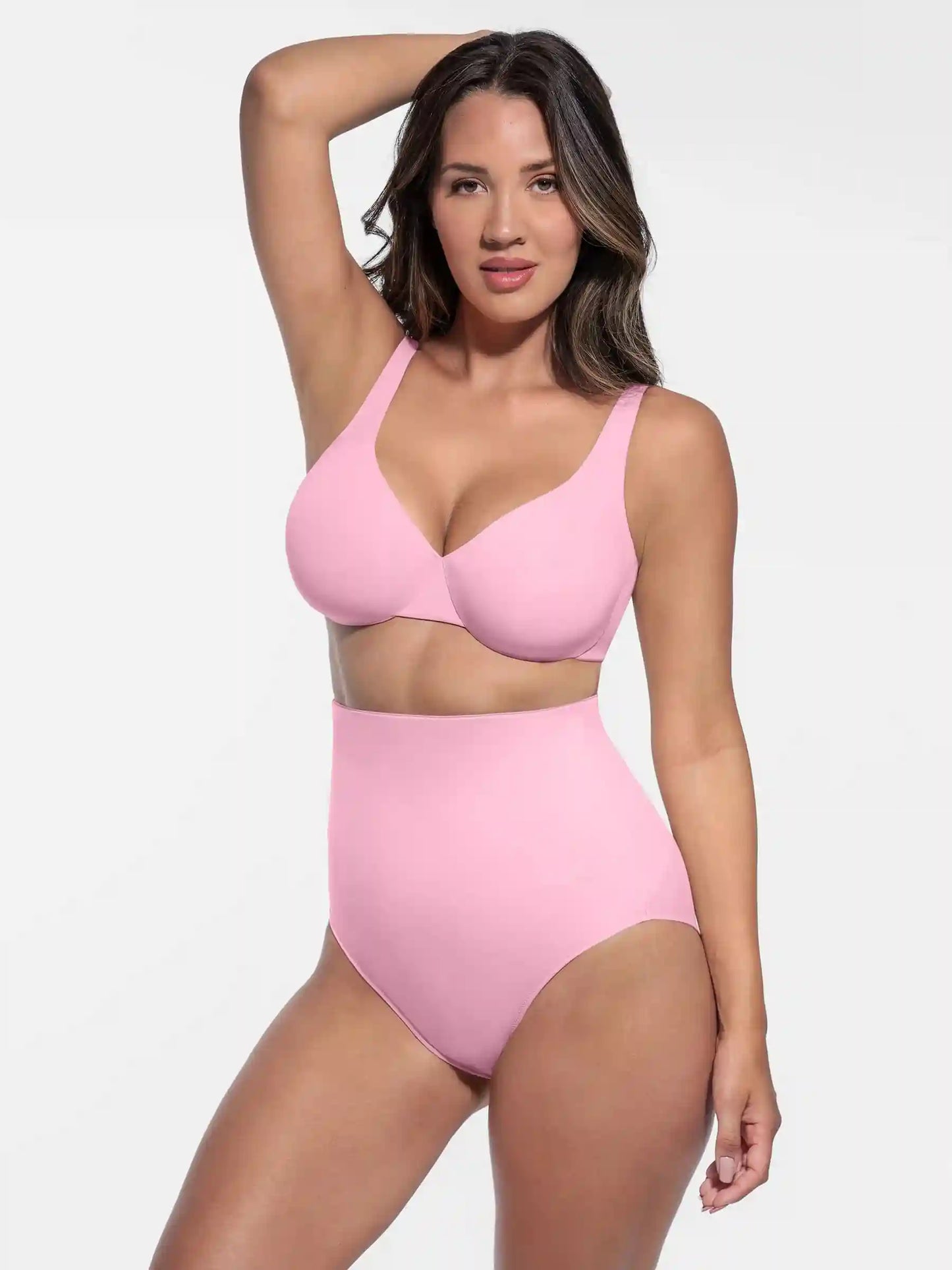 Built-in Elastic Mid-Waist Shaping Panties