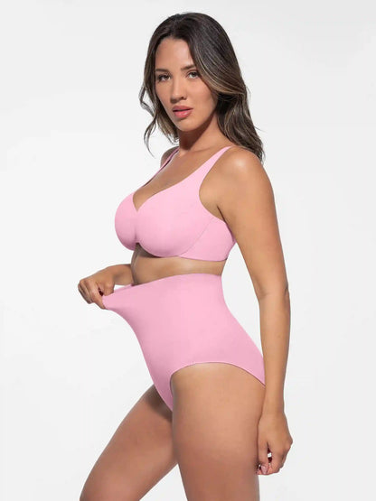 Built-in Elastic Mid-Waist Shaping Panties
